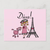Blond Hair Diva Briefkaart (Voorkant)