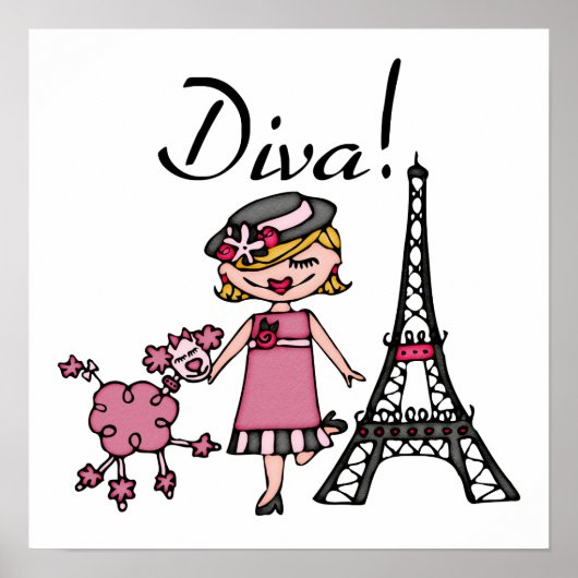 Blond Hair Diva Poster (Voorkant)