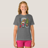 Blond hair Girl I Love Camping T-shirt (Voorkant volledig)