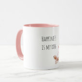 Blond Hair Lady Walking Dog Mok (Voorkant links)