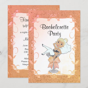 Blond Haire Bachelorette Party - Uitnodiging
