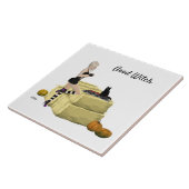 Blond Heks Pin Up Meisje Keramische Tegel Tegeltje (Zijkant)