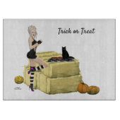 blond heks pin up meisje snijplank (Voorkant)