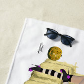 Blond Heks Pin Up Meisje Strandlaken (In situ)