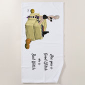 Blond Heks Pin Up Meisje Strandlaken (Voorkant)