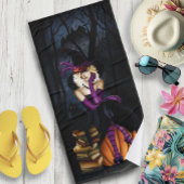 Blond Heks Pompoen Paarse Badhanddoek