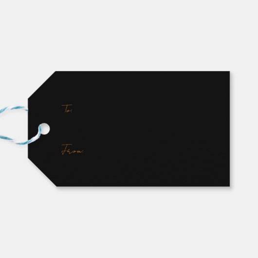 Blond Heks Pompoen Paarse Cadeaulabel (Achterkant Horizontaal)