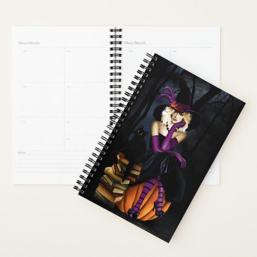 Blond Heks Pompoen Paarse Planner (Display)