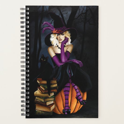 Blond Heks Pompoen Paarse Planner (Voorkant)