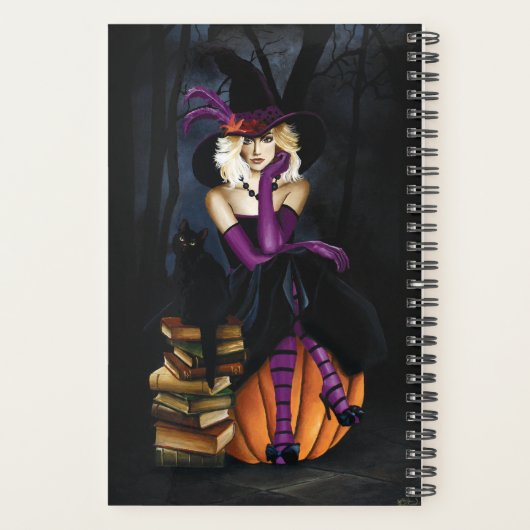 Blond Heks Pompoen Paarse Planner (Achterkant)