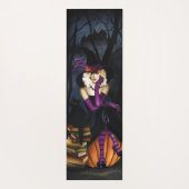 Blond Heks Pompoen Paarse Yogamat (Achterkant)