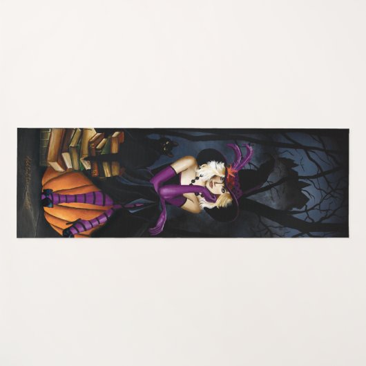 Blond Heks Pompoen Paarse Yogamat (Voorkant (horizontaal))