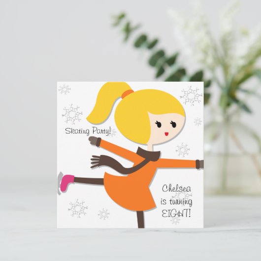 Blond hing-dag-uitnodiging voor gevechten kaart (Staand voorkant)