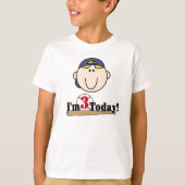 Blond honkbal 3e verjaardag t-shirt (Voorkant)