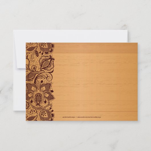 Blond hout en  bruine lepel - Hartelijk dank Bedankkaart (Voorkant)