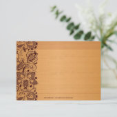 Blond hout en bruine lepel - Hartelijk dank Bedankkaart (Staand voorkant)