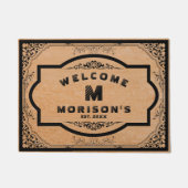 Blond hout, zwart  Lijst Deurmat (Voorkant)