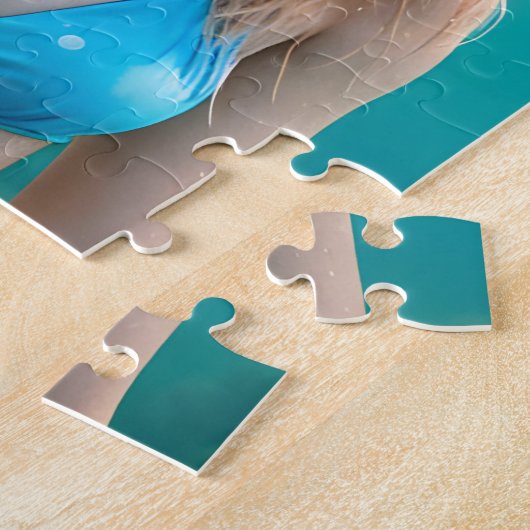 Blond in een Bikini-onderwaterfoto Legpuzzel (Zijkant)