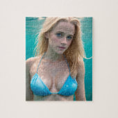Blond in een Bikini-onderwaterfoto Legpuzzel (Verticaal)