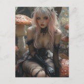 Blond in het Mushroom Forest Briefkaart (Voorkant)