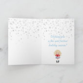 Blond Irish Dancer Winter Kerstfeestdag Kaart (Binnen)