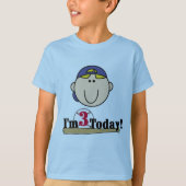 Blond Jongen Honkbal 3e Verjaardag T-shirt (Voorkant)