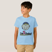 Blond Jongen Honkbal 5e Verjaardag T-shirt (Voorkant volledig)
