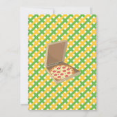 Blond Jongen Pizza Party Verjaardag Uitnodiging (Achterkant)