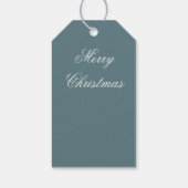 Blond kerstrecker Santa Blauwgroen Cadeaulabel (Achterkant)