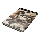 blond land Koe meisje grappig Badmat (Gekanteld)