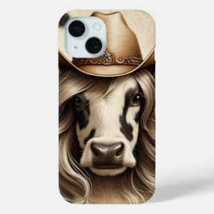 blond land Koe meisje grappig iPhone 15 Case