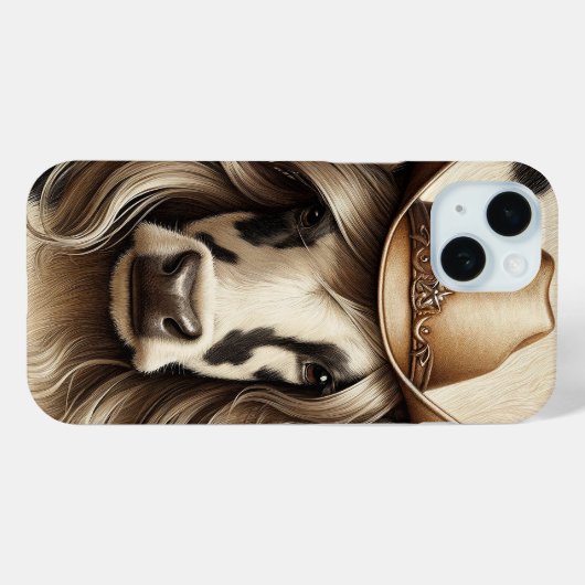 blond land Koe meisje grappig Case-Mate iPhone Case (Achterkant (horizontaal))
