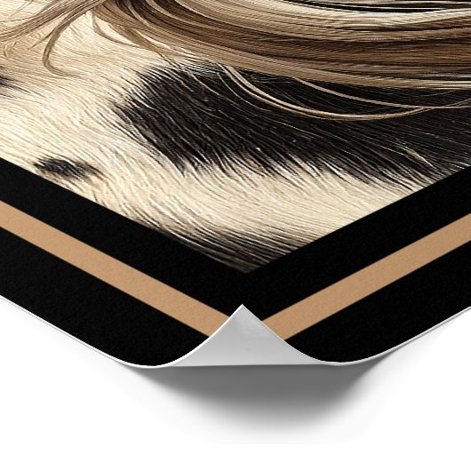 blond land Koe meisje grappig Poster (Hoek)