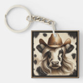 blond land Koe meisje grappig Sleutelhanger (voorkant)