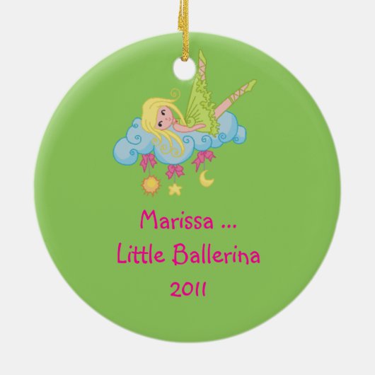 Blond Little Ballerina Keepomwille Ornament (Achterkant)