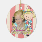 Blond Little Beauty Queen Keepslag Ornament (Links)