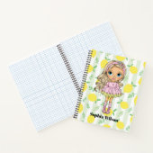 Blond Little Girl with Lemons Notebook Notitieboek (Binnen)