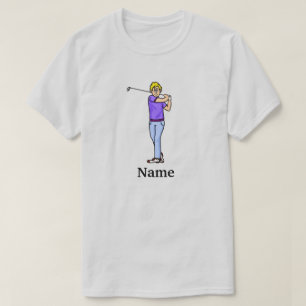 Blond Mannelijk Golfer Par-T-shirt Dude T-shirt