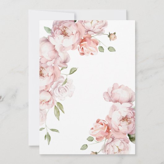 Blond meisje bidt Bloemen Eerste Heilige Communie Kaart (Achterkant)