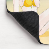 Blond meisje bij de strand Mousepad Muismat (Hoek)