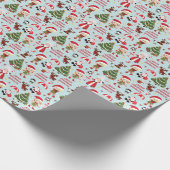 Blond Meisje Elf Kerstmis Gepersonaliseerd Cadeaupapier (Hoek)