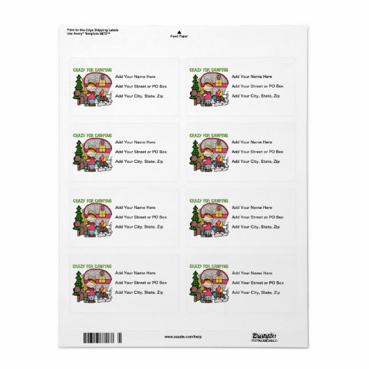 Blond meisje gek voor campagne etiket (Full Sheet)