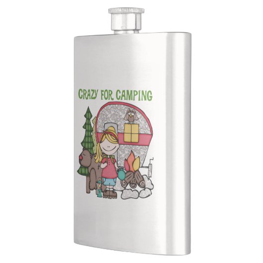 Blond meisje gek voor campagne heupfles (Links)