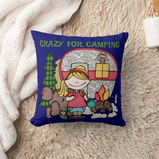 Blond meisje gek voor campagne kussen (Deken)