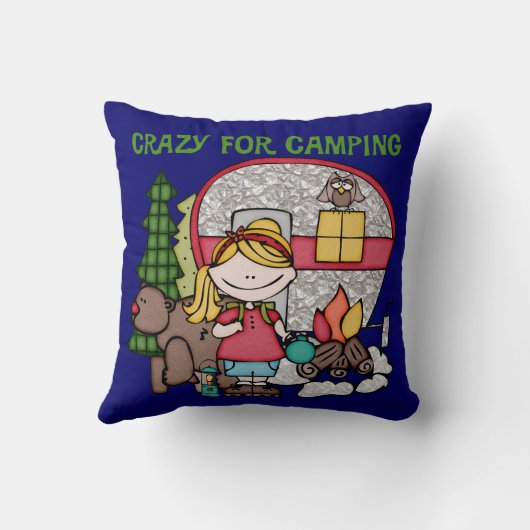 Blond meisje gek voor campagne kussen (Achterkant)