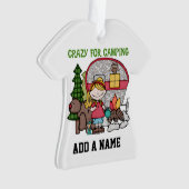 Blond meisje gek voor campagne ornament (voorkant)