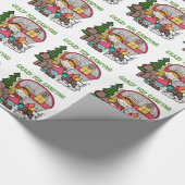 Blond Meisje Gek voor het Kamperen Cadeaupapier (Hoek)