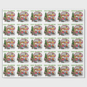 Blond Meisje Gek voor het Kamperen Cadeaupapier (Vlak)