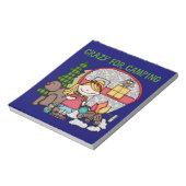 Blond Meisje Gek voor het Kamperen Notitieblok (Linkerzijde)