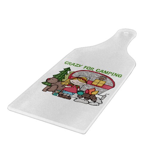 Blond Meisje Gek voor het Kamperen Snijplank (Hoek)